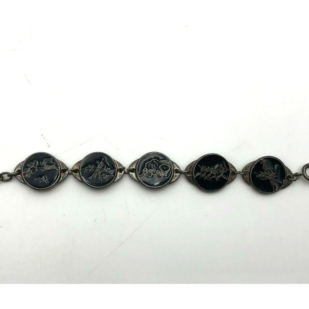 PREHISTORIC CAVE PAINTING Bracelet Spanish Cave 12-15,000 B.C Wall Art Black 8"